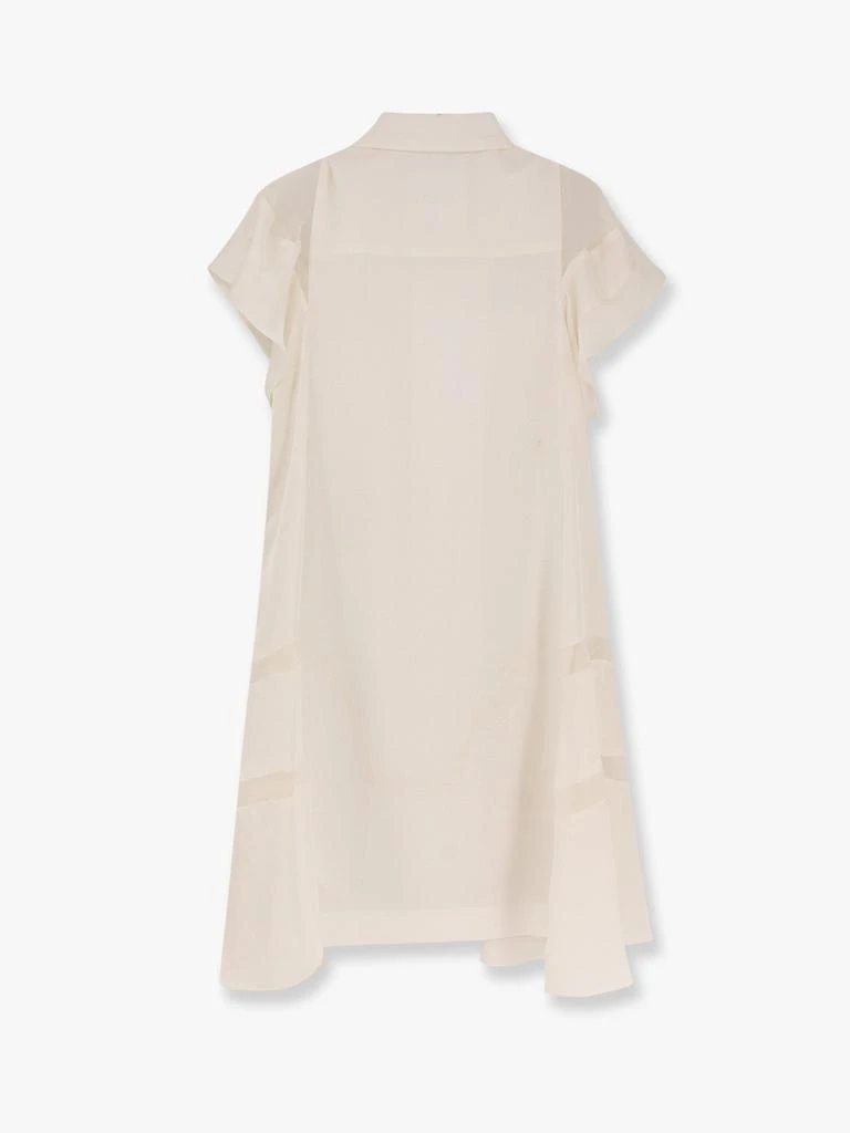 Sacai Chemisier dress with voile and satin inserts 4