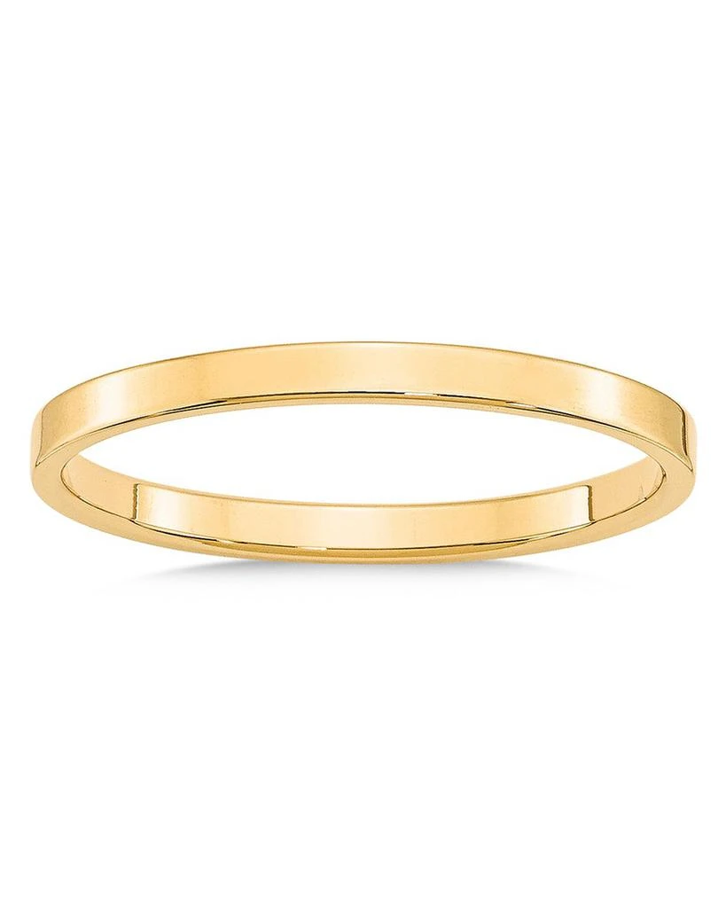 Bloomingdale's Men's 2mm Lightweight Flat Band in 14K Yellow Gold 1
