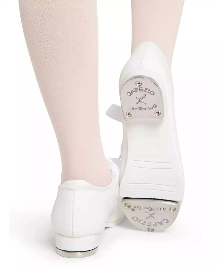 Capezio Girls Shuffle Tap Shoe White 3