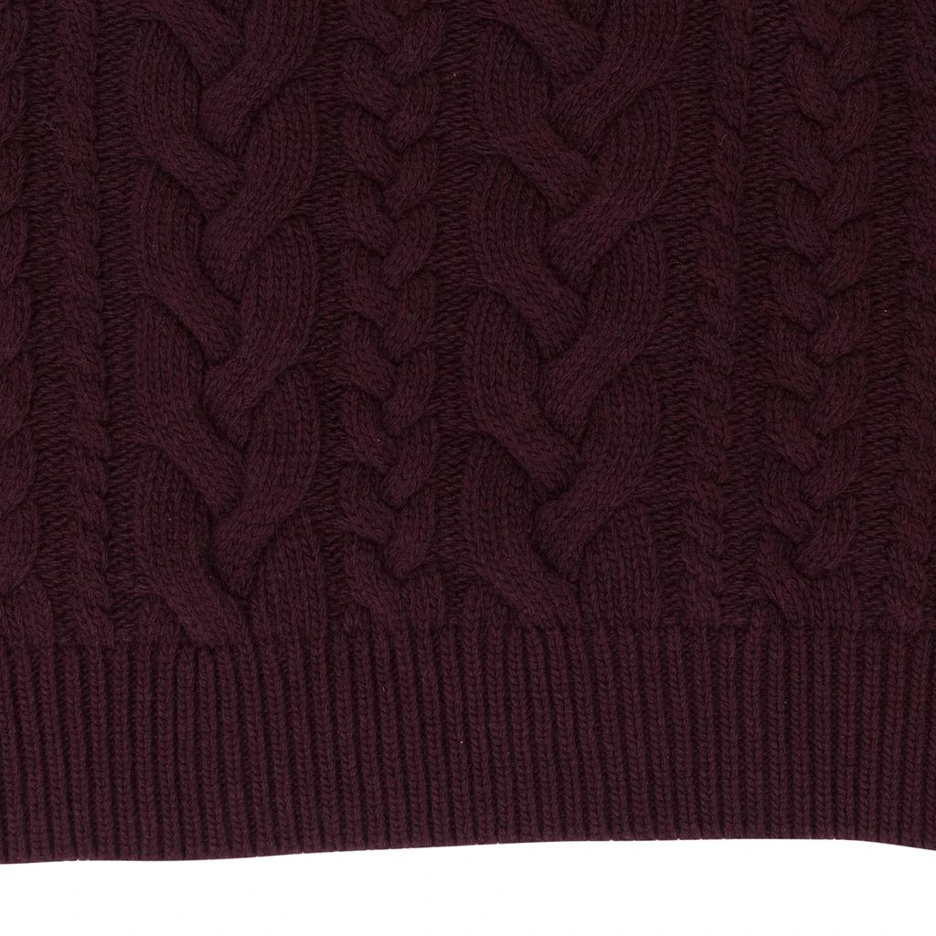 AMIRI CABLE KNIT BURGUNDY TURTLENECK SWEATER 3