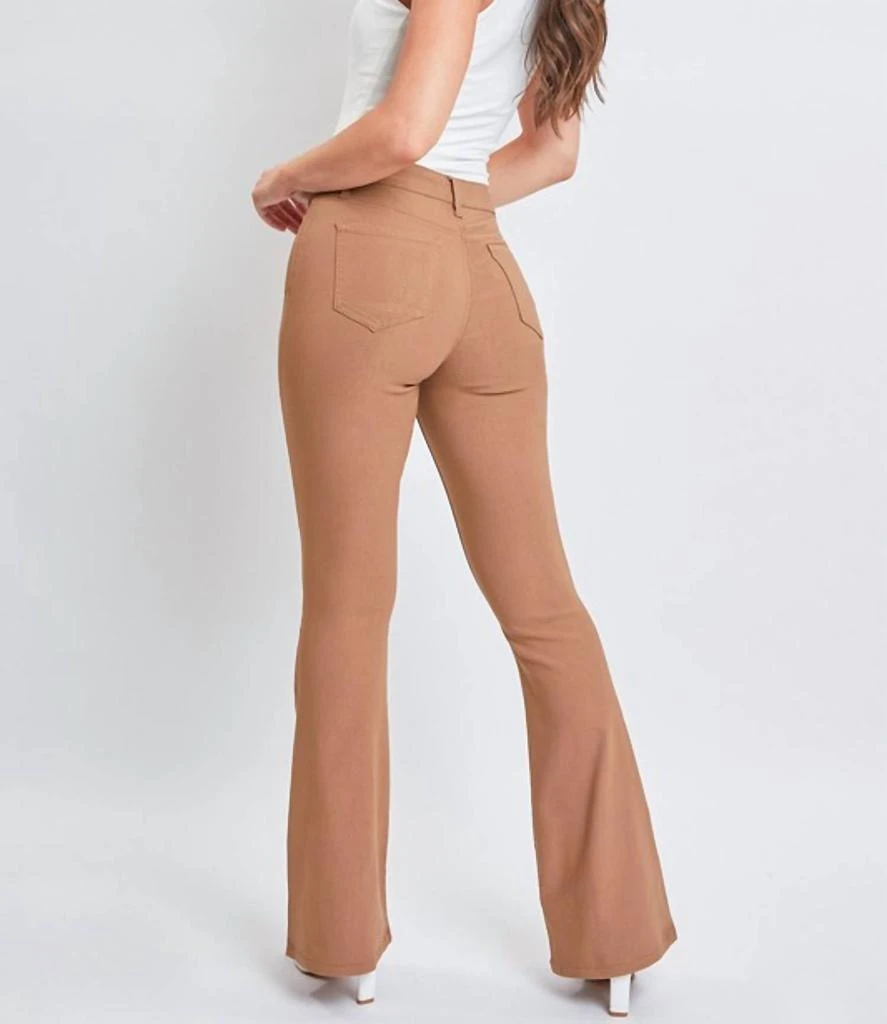 YMI Hyperstretch High Rise Flare Jean In Almond 2
