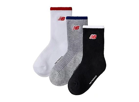 New Balance Kids Patch Logo Midcalf Socks 3 Pack 2