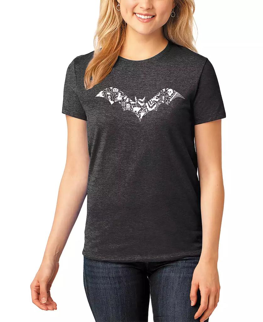 LA Pop Art Women's Bat Pics Premium Blend Art T-Shirt