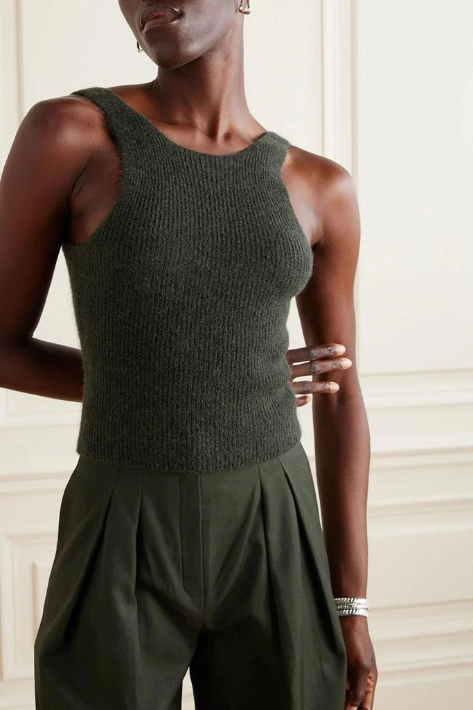 CORTANA Zakia ribbed alpaca, silk and wool-blend tank 3