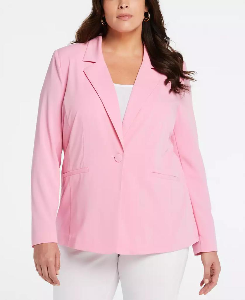 Rafaella Plus Size Single Breasted Blazer Jacket