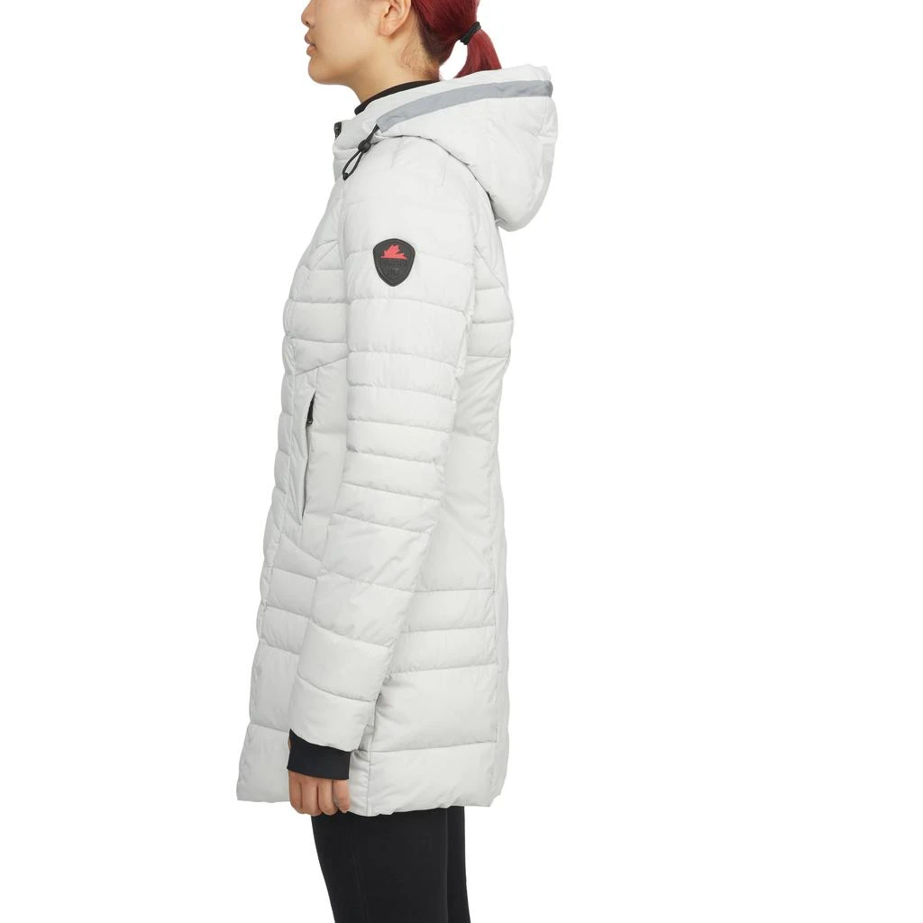 Pajar Women's Cort Light Weight Stretch Fixed Hood Puffer with Reflective Trim 2