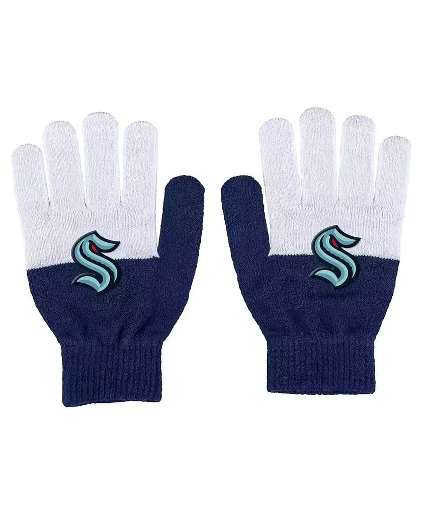 WEAR by Erin Andrews Women's Seattle Kraken Color-Block Gloves 1