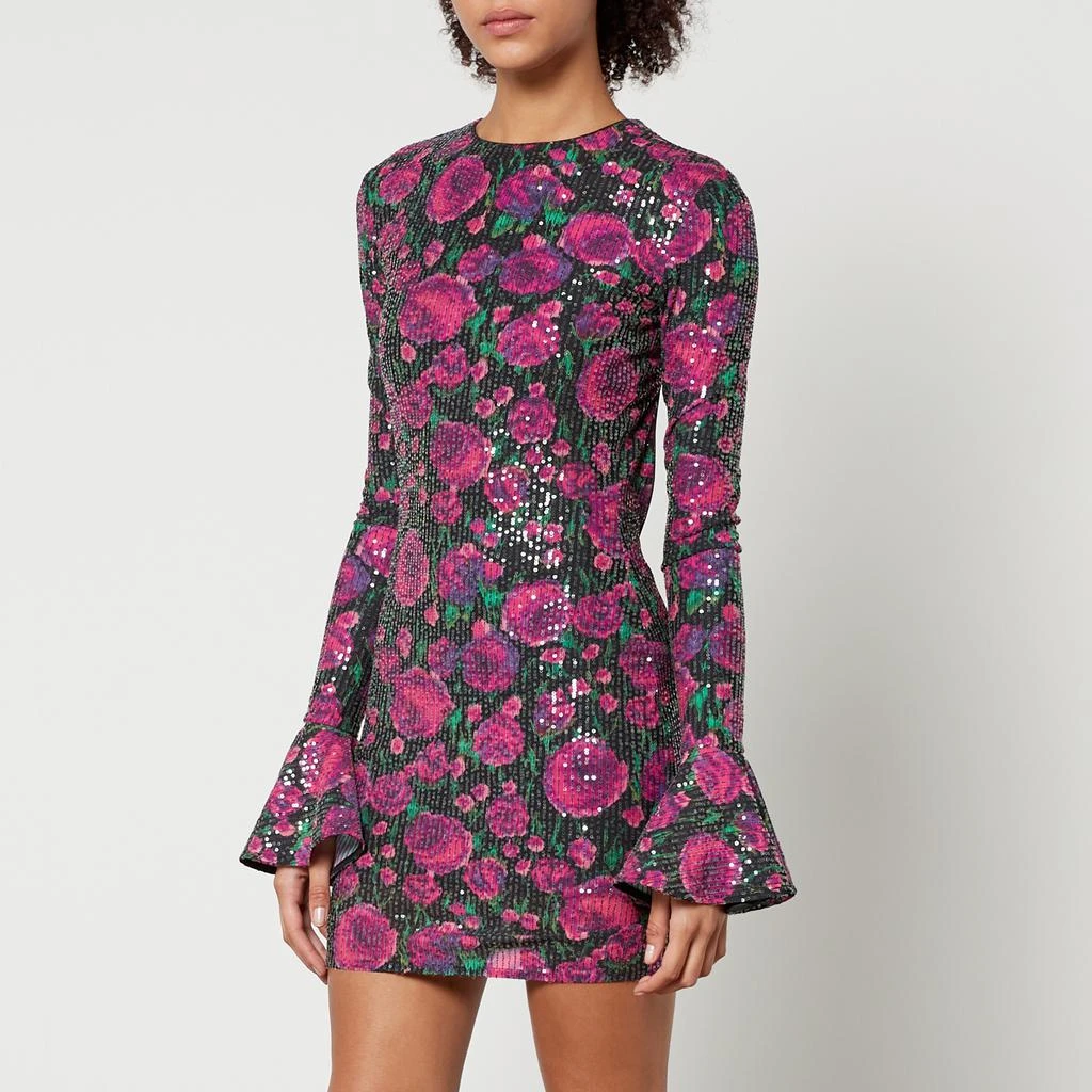 ROTATE Birger Christensen Rotate Birger Christensen Open-Back Sequinned Satin Dress 1