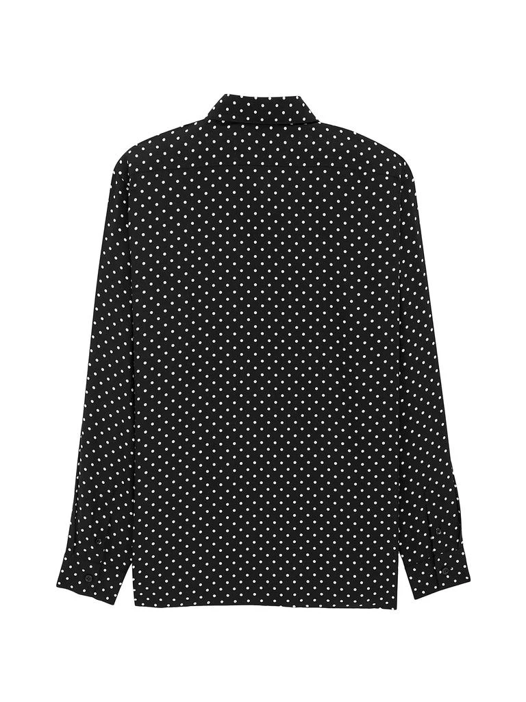 Yves Saint Laurent Shirt in Dotted Shiny and Matte Silk 2