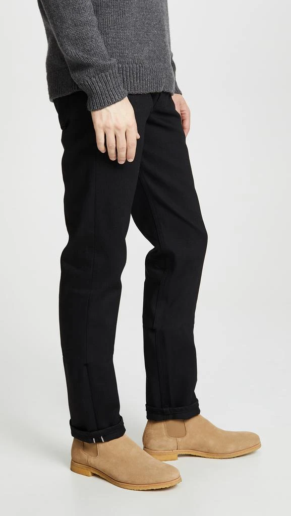 Naked  Famous Weird Guy Solid Black Selvedge 3