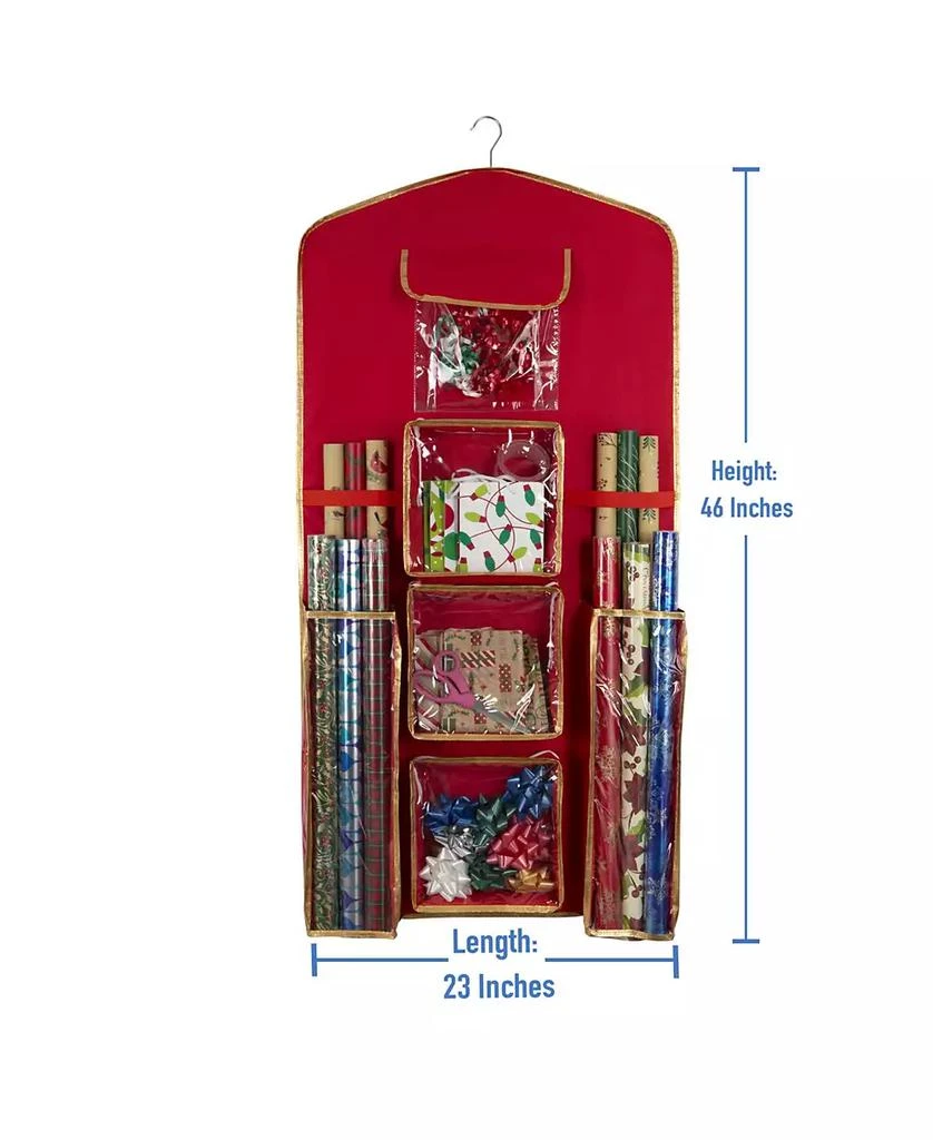 Simplify 8 Compartment Hanging Holiday Gift Wrap Organizer 4