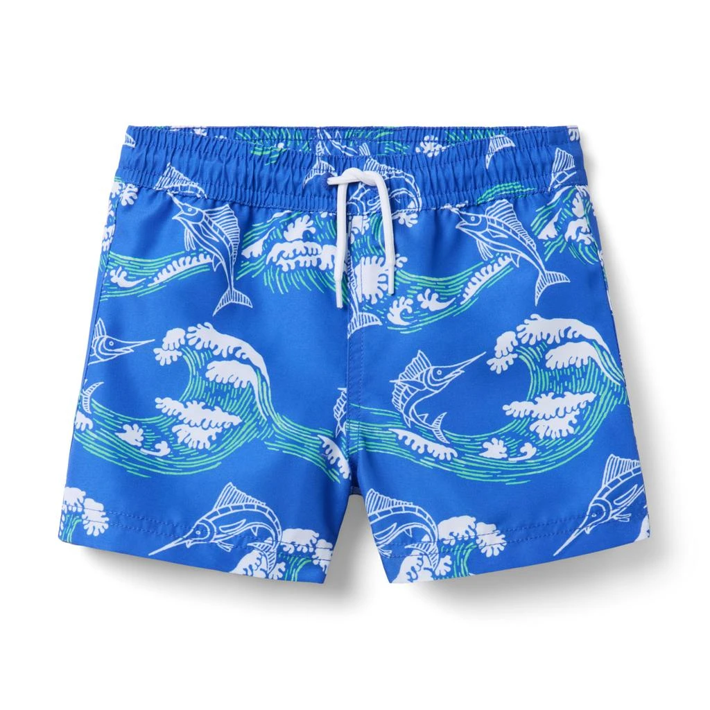 Janie and Jack Printed Swim Shorts (Toddler/Little Kid/Big Kid) 1