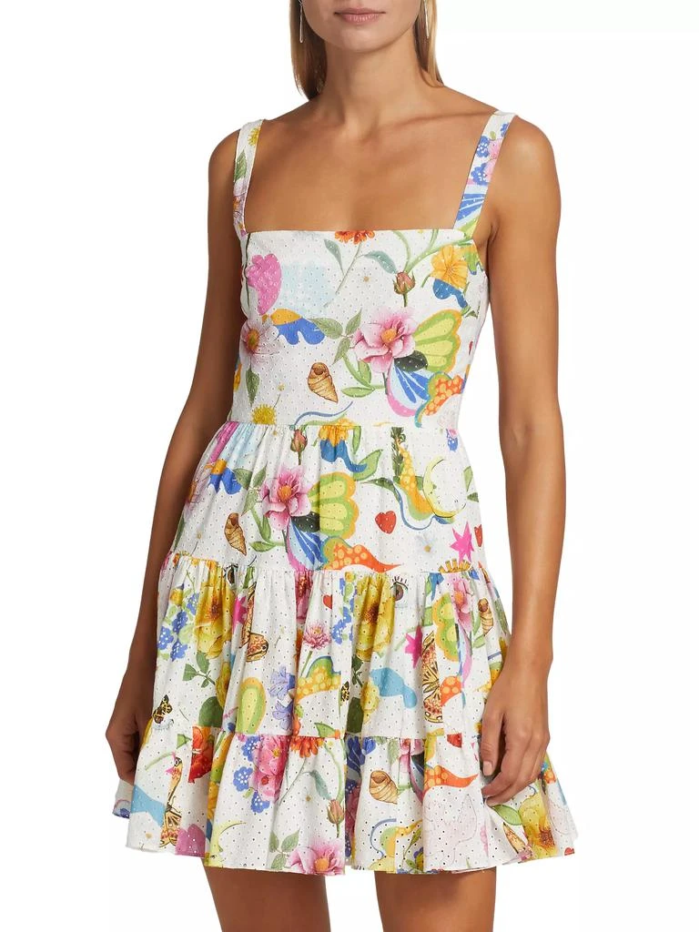 Borgo de Nor Freddie Floral Eyelet Cotton Minidress 3