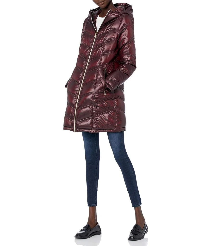 Calvin Klein Hooded Chevron Packable Down Jacket (Standard and Plus) 1