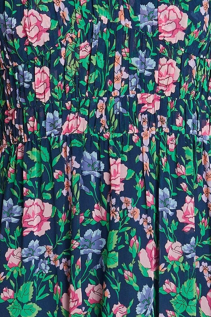 Diane von Furstenberg Blossom gathered floral-print chiffon midi dress 4
