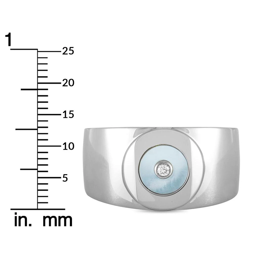 Charriol Sterling Silver Diamond and Mother of Pearl Ring 6