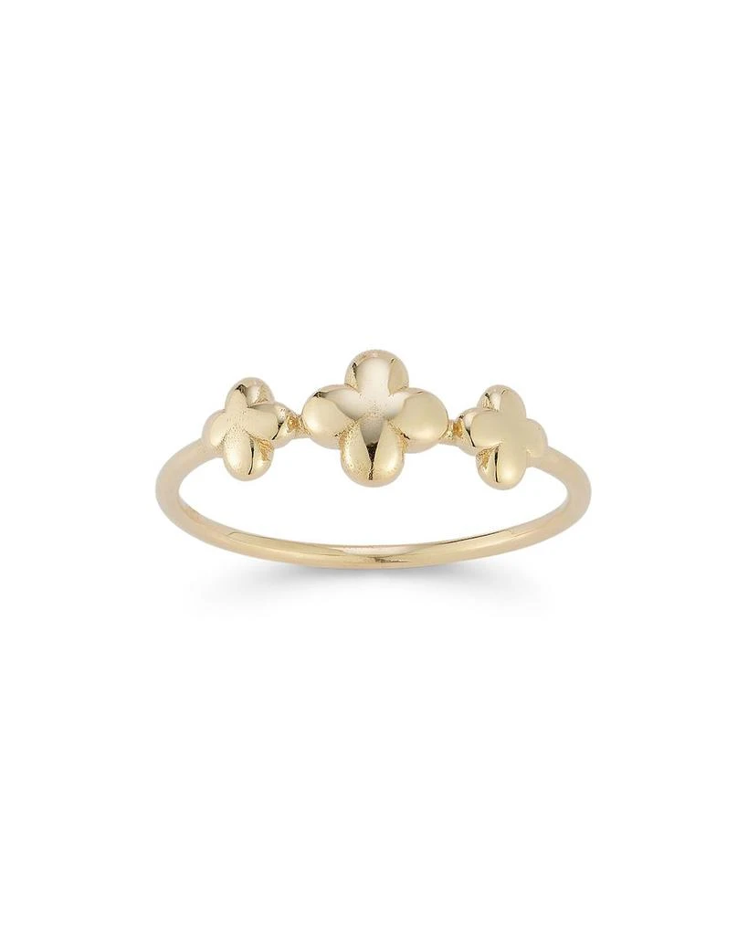 Moon & Meadow 14K Yellow Gold Polished Triple Clover Ring 1
