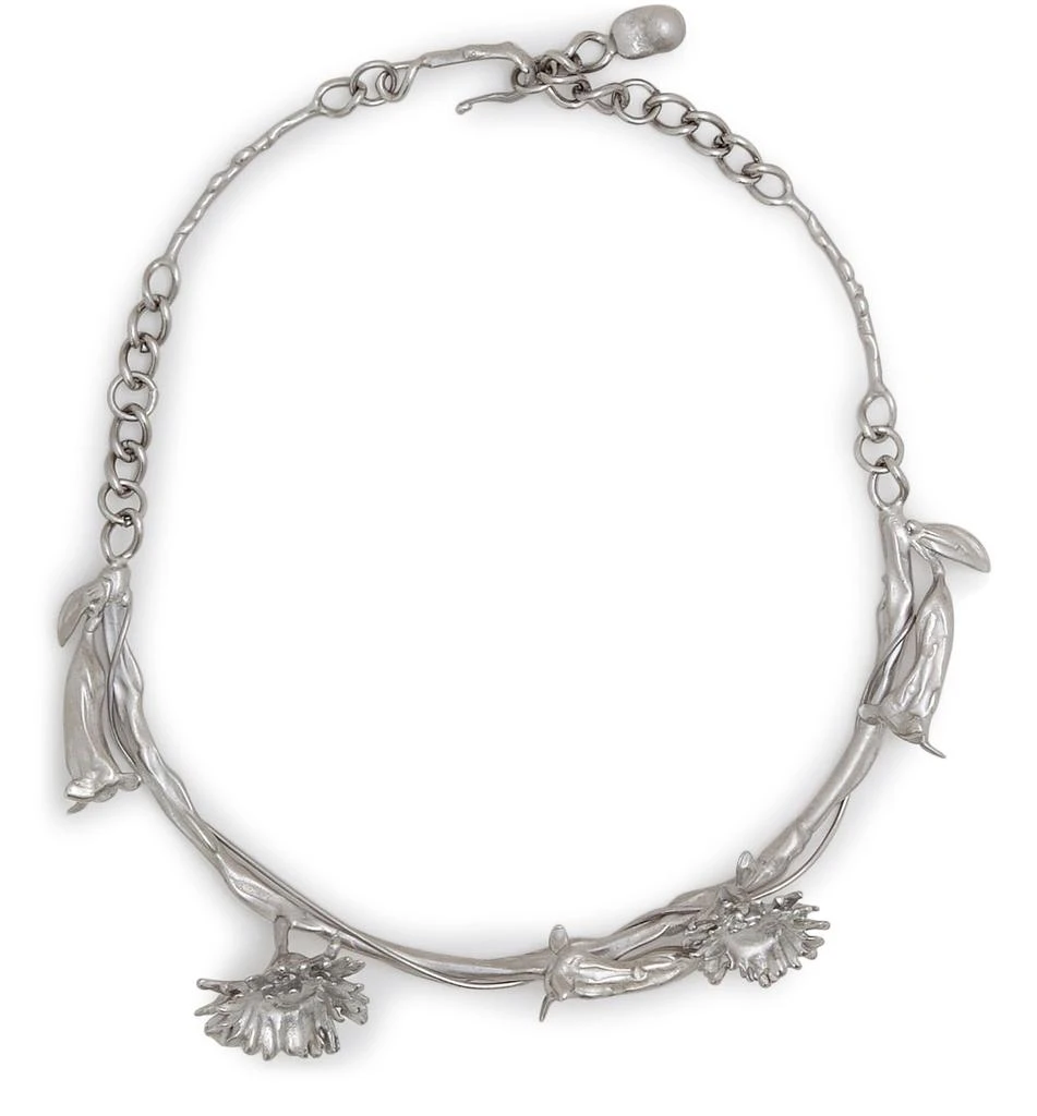 Marni Metal calla lily necklace 1