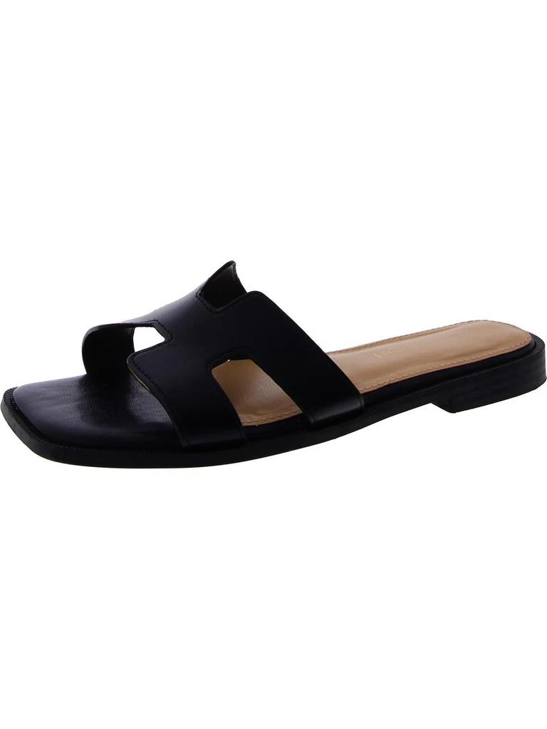 Madden Girl HAILEYY Womens Faux Leather Open Toe Slide Sandals 1