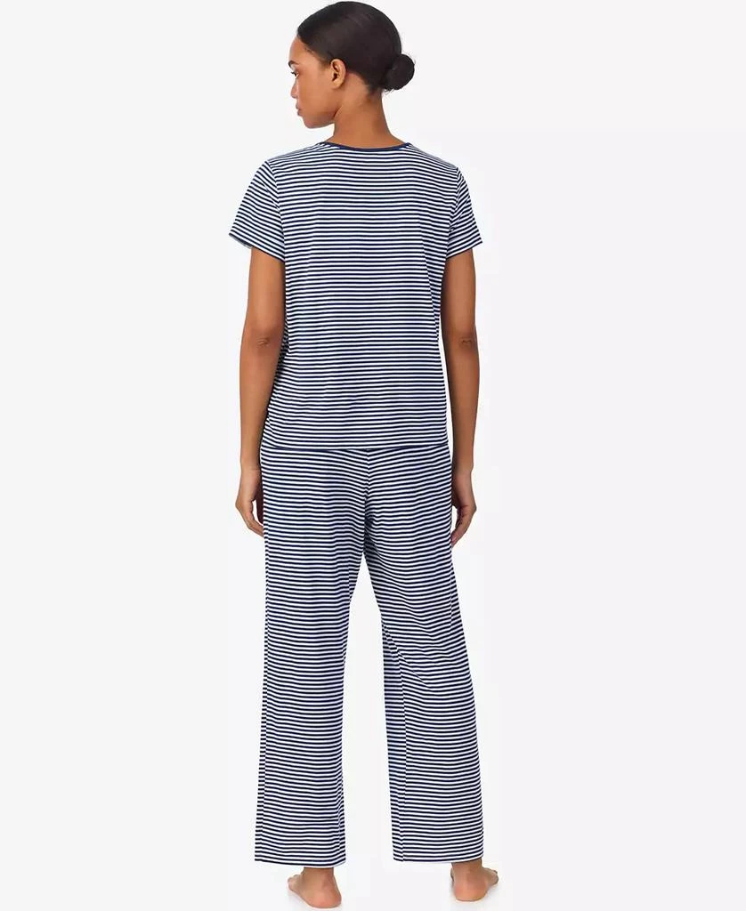 Ralph Lauren Short Sleeve Crew Neck Ankle Pant Pajama Set 3