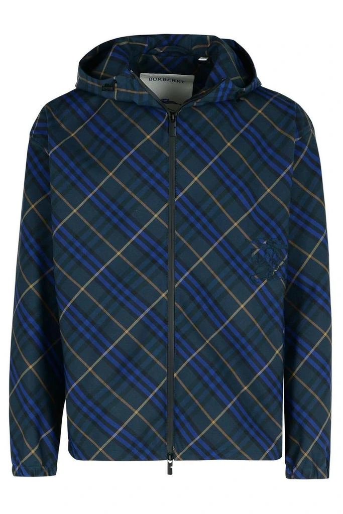 Burberry Burberry Check-Pattern Hooded Jacket 1