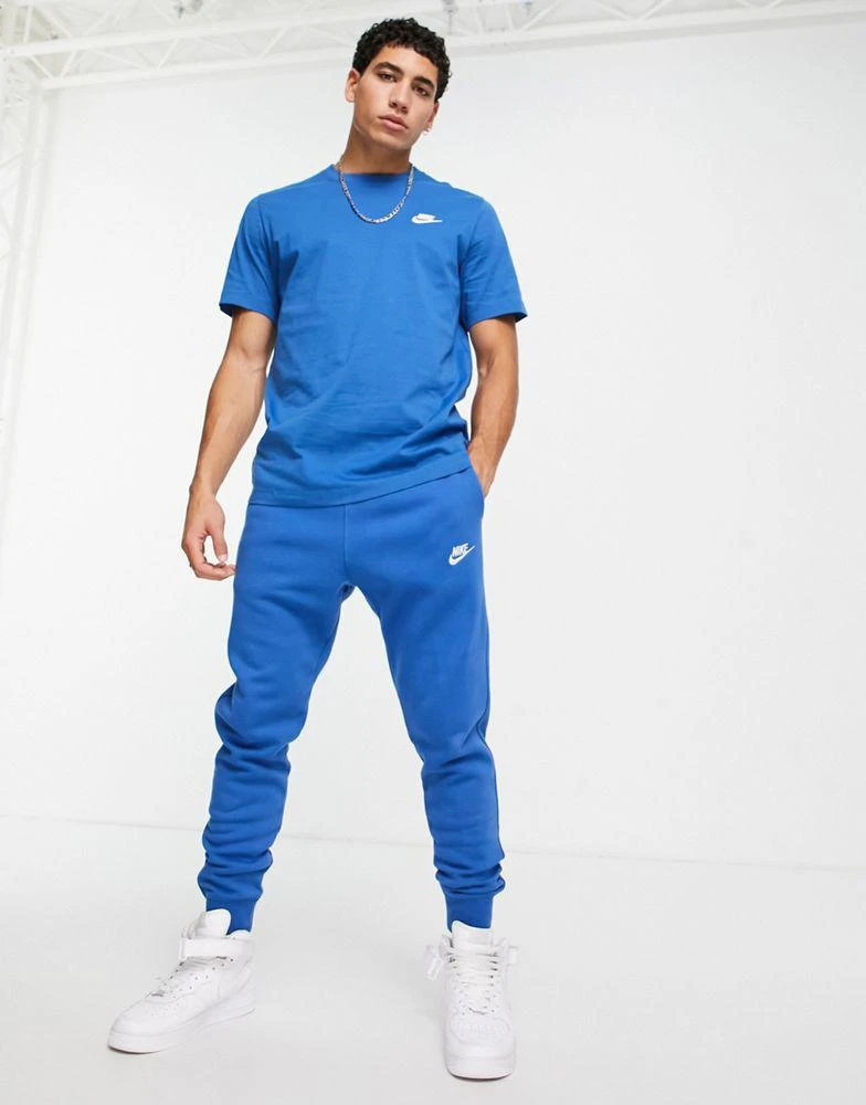 NIKE Nike Club cuffed joggers in marina blue 1