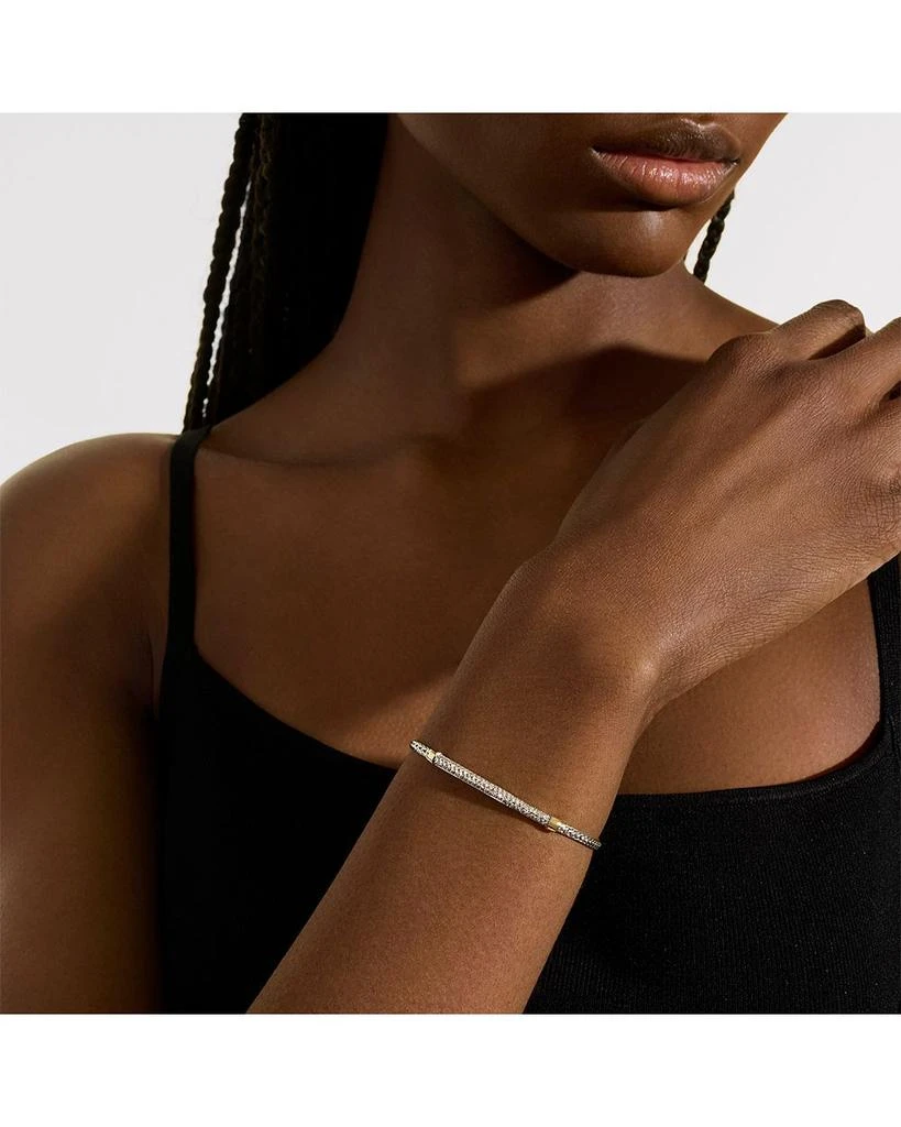 John Hardy 14K Yellow Gold 
Sterling Silver JH Essentials Diamond Pavé Chain Bracelet 2