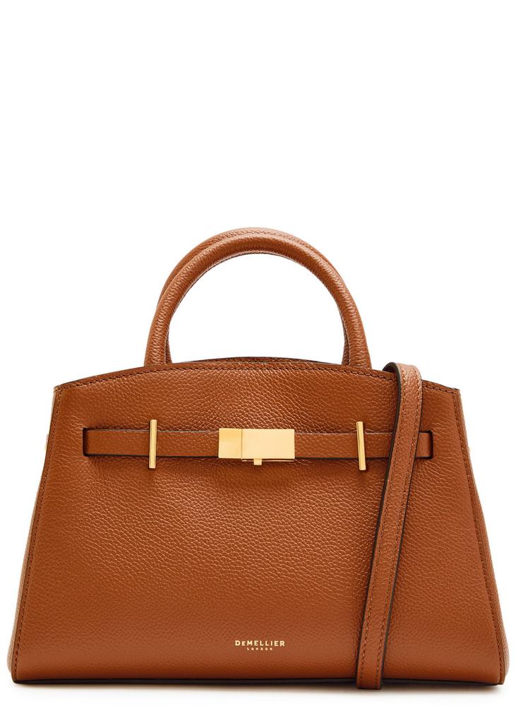DEMELLIER /デメリエー TOP HANDLE BAG Demellier The Hudson midi grained leather top handle bag - Tote