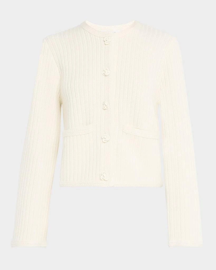 La Ligne Wool-Cashmere Cardigan Jacket 1