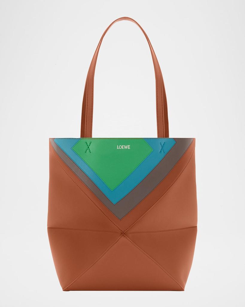 Loewe Puzzle Fold Tote medium bag Desert colour - Tote Bags