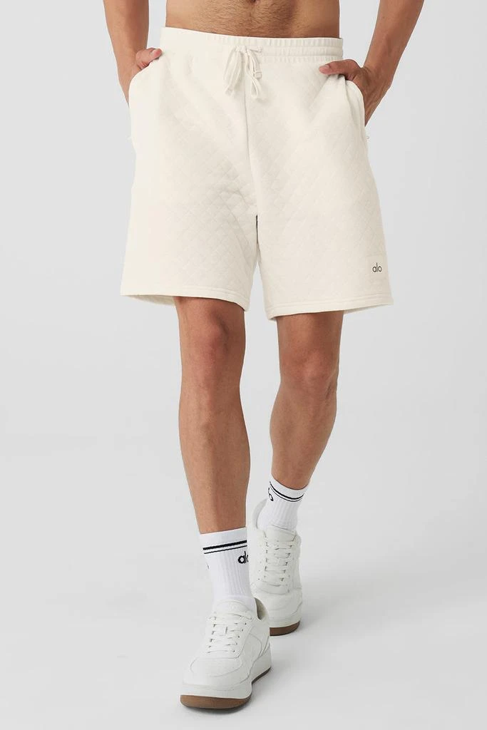 Alo Yoga Quilted Stadium Short - Ivory 1