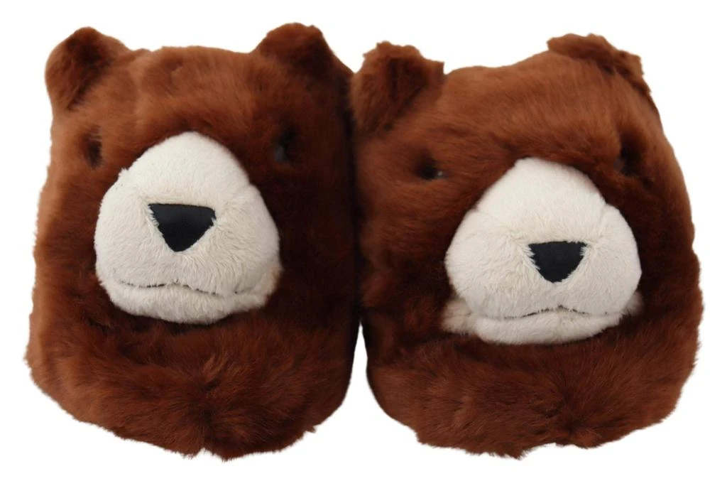 Dolce & Gabbana Dolce & Gabbana Brown Teddy Bear Slippers Sandals Shoes 3