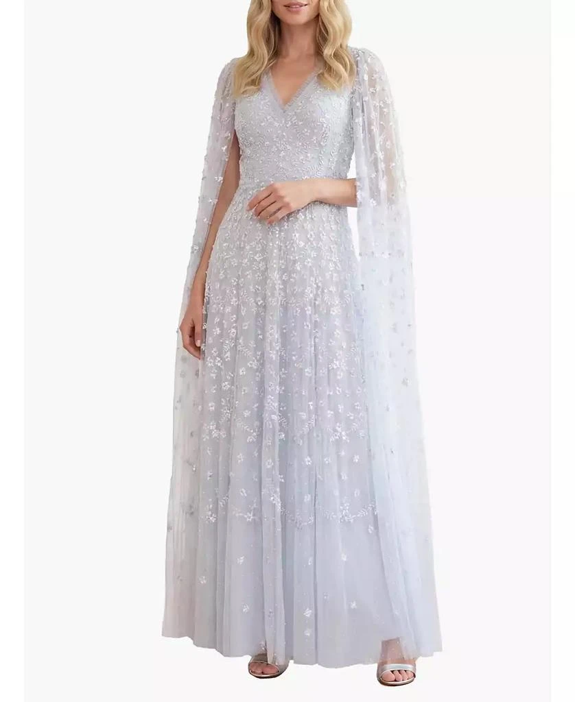 Needle & Thread Women's Clover Cape Sleeve Ankle Gown