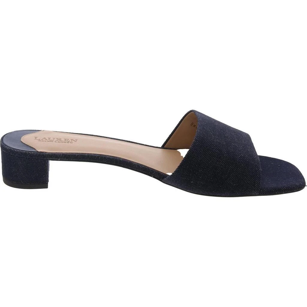 Ralph Lauren Womens Textured Man Made Slide Sandals 2