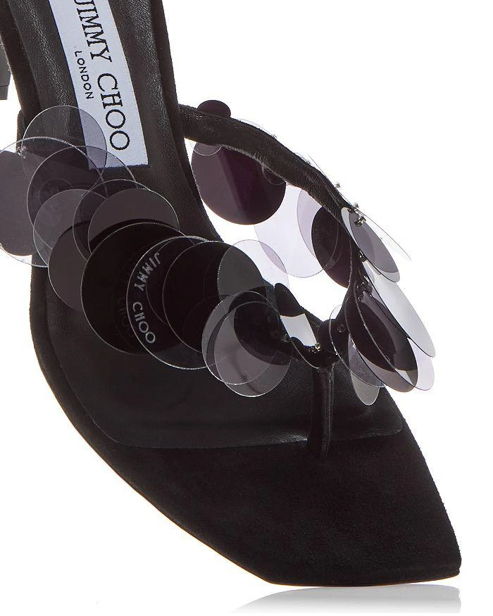 Jimmy Choo Women's Freja 70 Embellished Thong Sandals 5