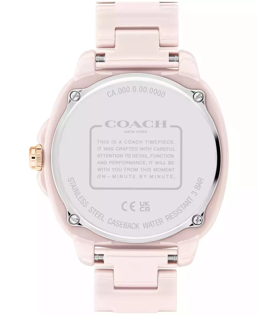 Coach Women's Kitt Blush Ceramic Bracelet Watch 3