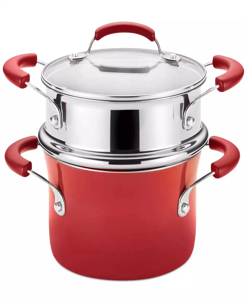 Rachael Ray Cucina 3-Quart Nonstick Saucepot with Steamer and Lid