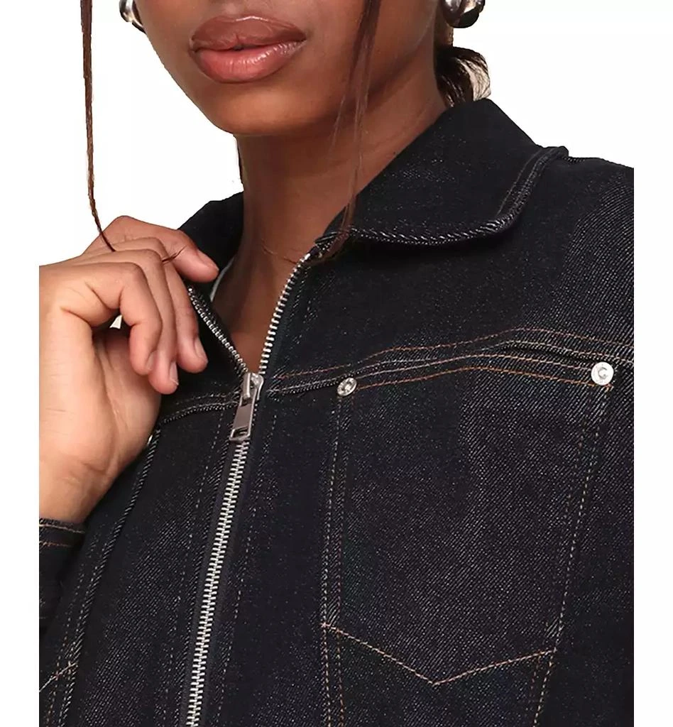 Avec Les Filles Women's Cropped Denim Jacket 4