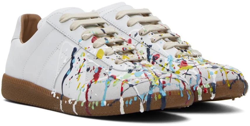 MAISON MARGIELA White Paint Replica Sneakers 4
