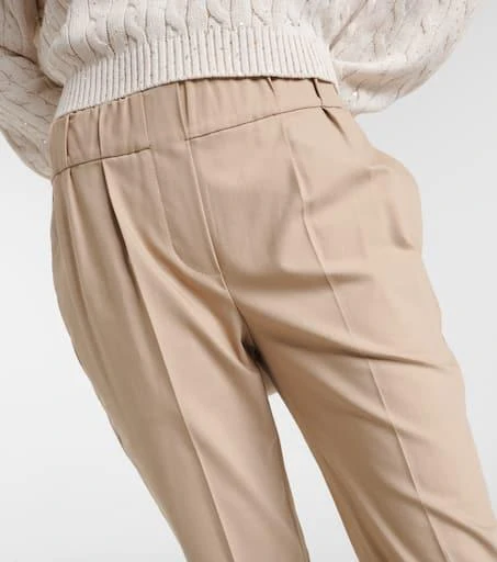 Brunello Cucinelli Cotton-blend twill chinos 4