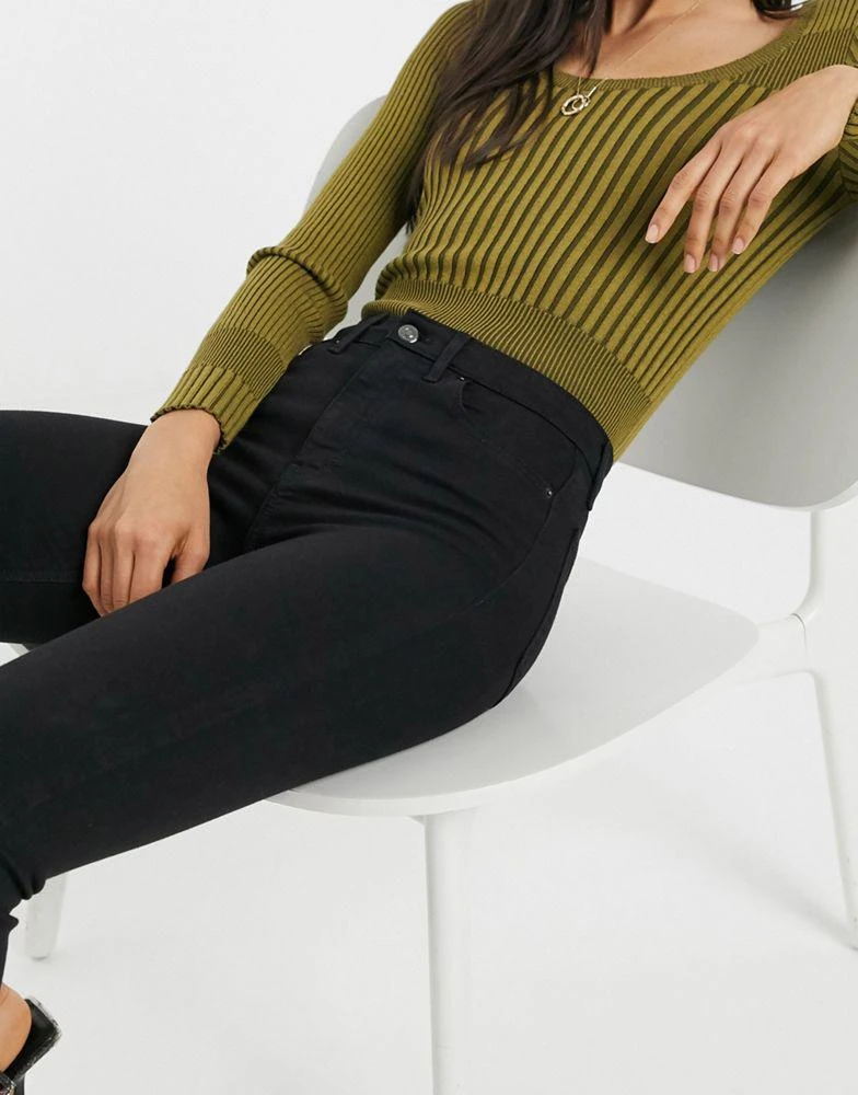 Topshop Topshop high rise Jamie jeans in black 3