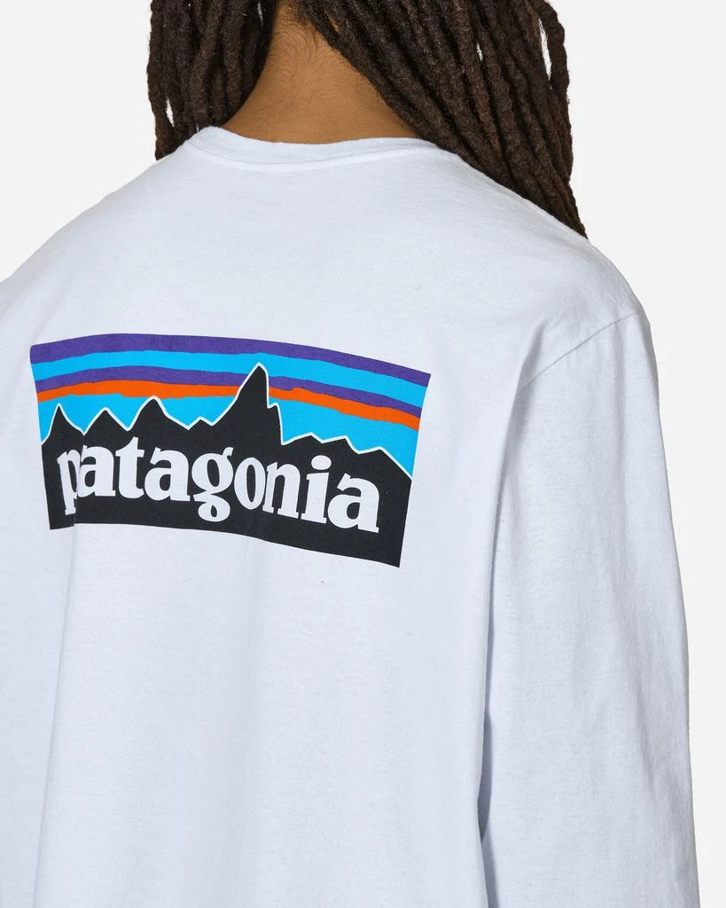 Patagonia P-6 Logo Responsibili Longsleeve T-Shirt White 5