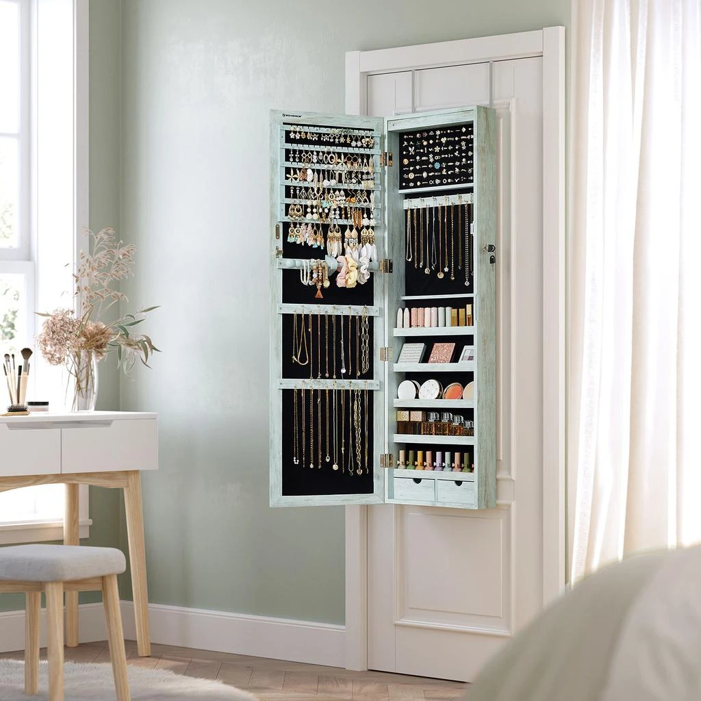 Hivvago 47.2-Inches Wall-Mounted Jewelry Cabinet 2