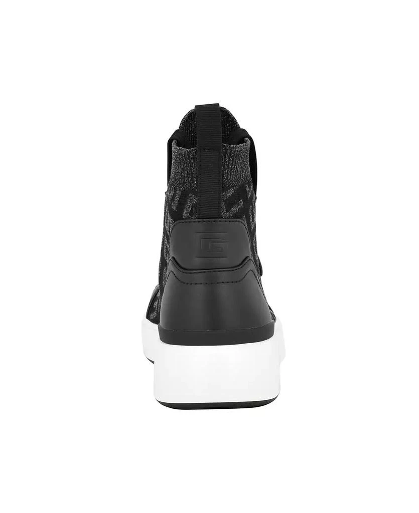 GUESS Women's Mannen Knit Hi-Top Lace-Up Fashion Sneakers 3