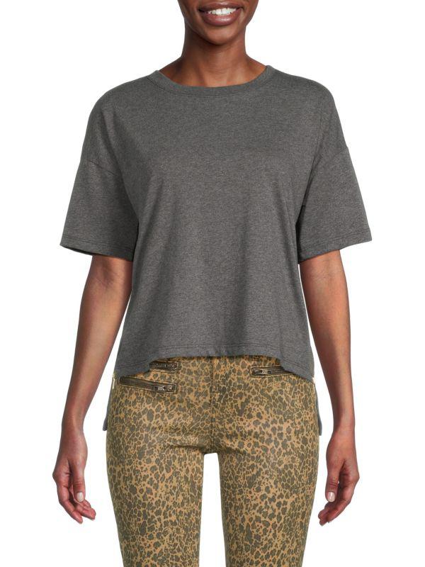 Etienne Marcel Boxy Zip Crewneck Tee