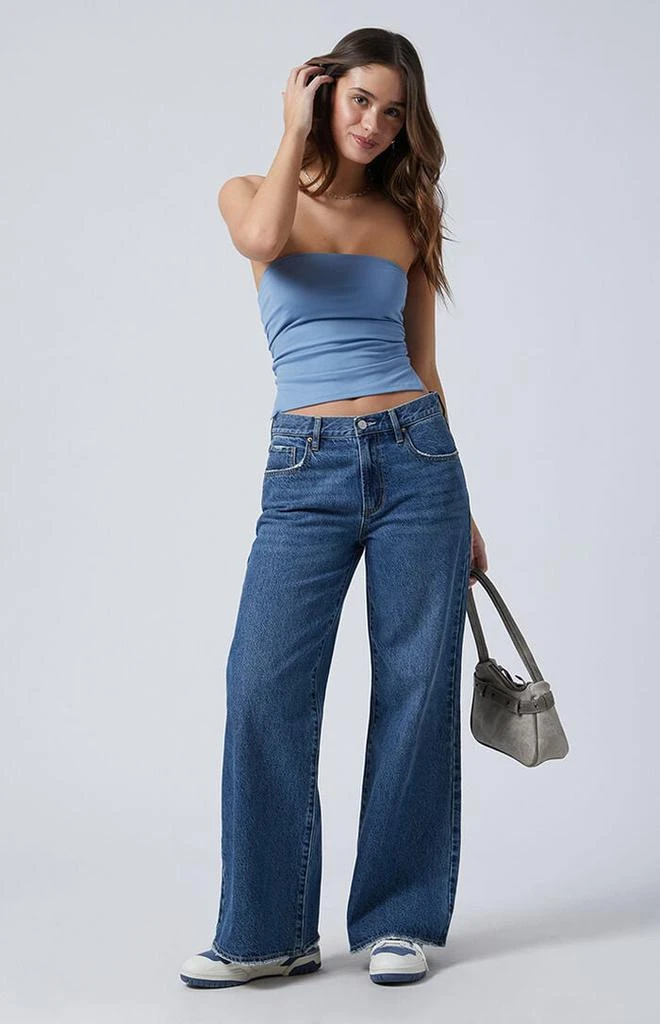 PacSun Lena Low Rise Super Baggy Jeans Dark Indigo 4