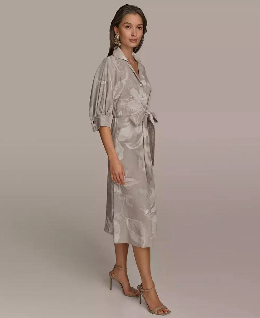 Donna Karan Women's Floral Tie-Front Dress 4