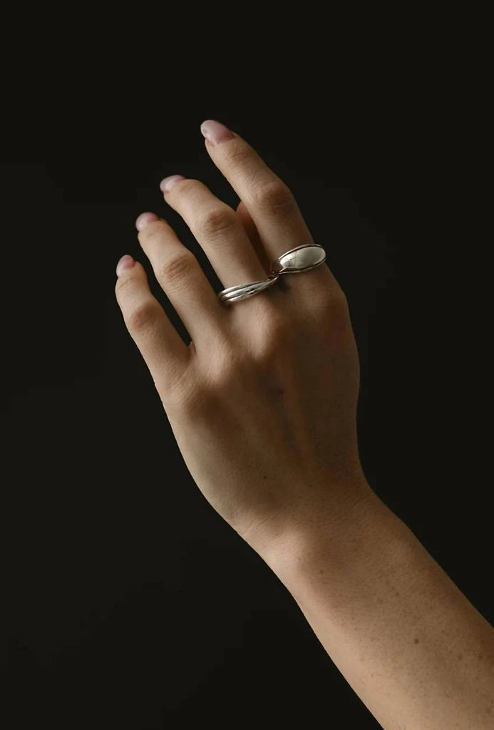 Maslo Jewelry Maslo Jewelry - Women
s Outlined Domed Ring 3