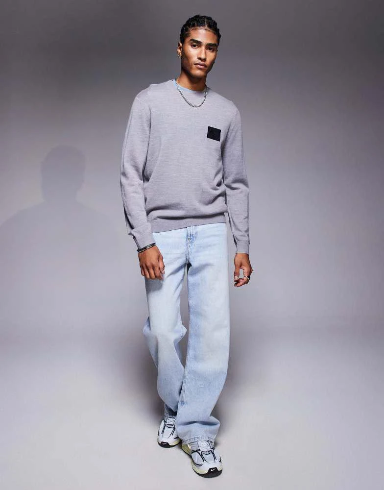 Armani Exchange Armani Exchange logo sweatshirt in grey 2