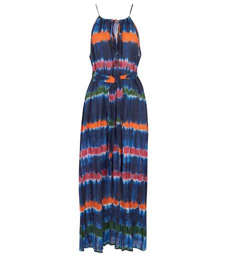 Velvet Valda striped cotton maxi dress